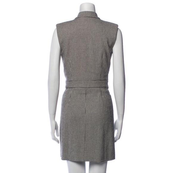 Veronica Beard Leigh Houndstooth Button-Front Dress - Picture 4 of 4